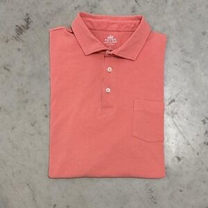 Peter Millar Men's Summer Comfort Performance Golf Pocket Polo Sz Large